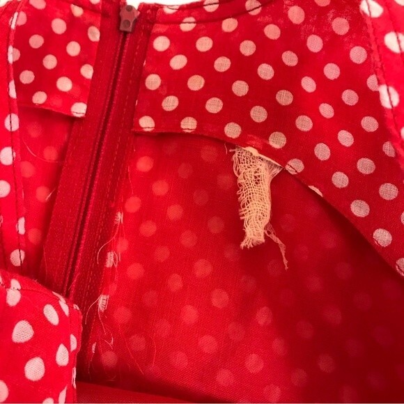 Vintage Gay Gibson Two Piece Red Polka Dot Sheath Dress and Jacket Womens Small - Picture 13 of 16